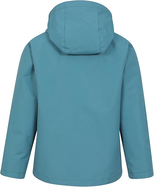 Mountain Warehouse Fell Kids 3 in 1 Jacket - Water-Resistant Triclimate Raincoat, Detachable Inner Coat & Packaway Hood - For Walking, Hiking & Outdoors