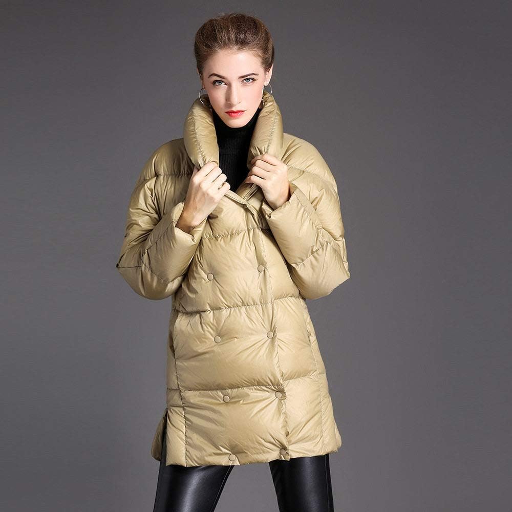Women'S Down Coat,Winter Ladies Down Jacket Ultralight Warm Short Stand Collar Thicker Jacket Stylish Simple Coat For Girls Outdoor Walking Hike Camp Travel